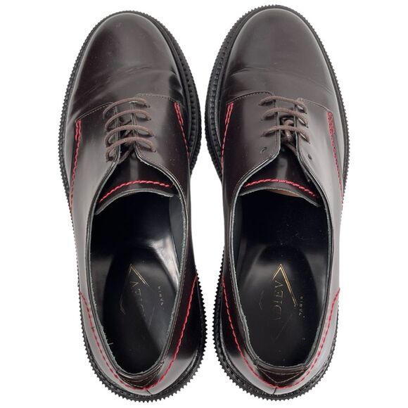 Adieu Paris Type 103 Black Leather Stitched Creeper Derby Shoes Men’s Size 10 - Picture 4 of 8